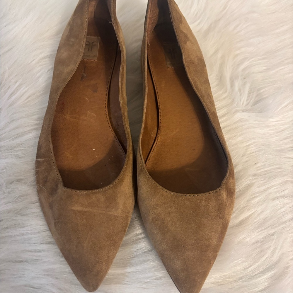 Frye Brown Suede Flats
